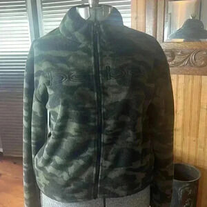 Bebe sport, women size medium, engineering, camouflage, fleece .
